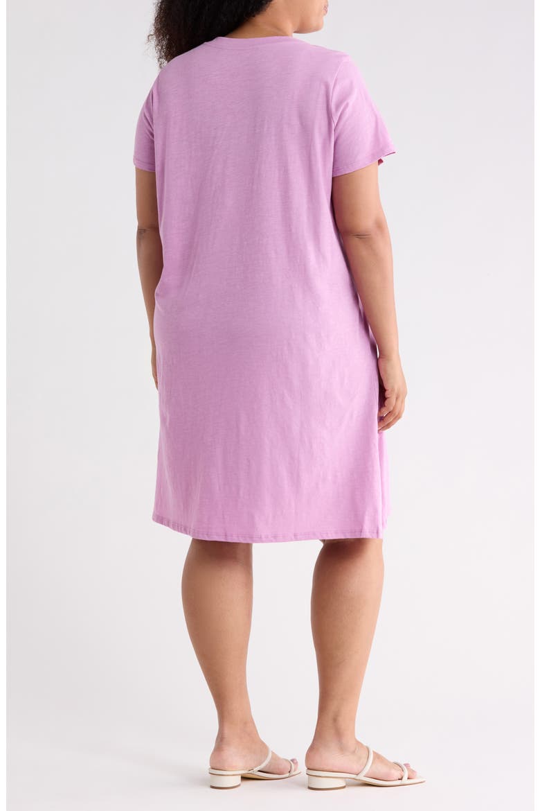 V-Neck Organic Cotton T-Shirt Dress, Alternate, color, FRENCH LILAC