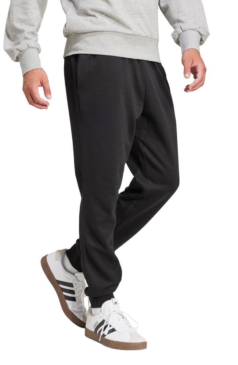 adidas Essentials Feelcozy Fleece Pants, Alternate, color, Black/ White