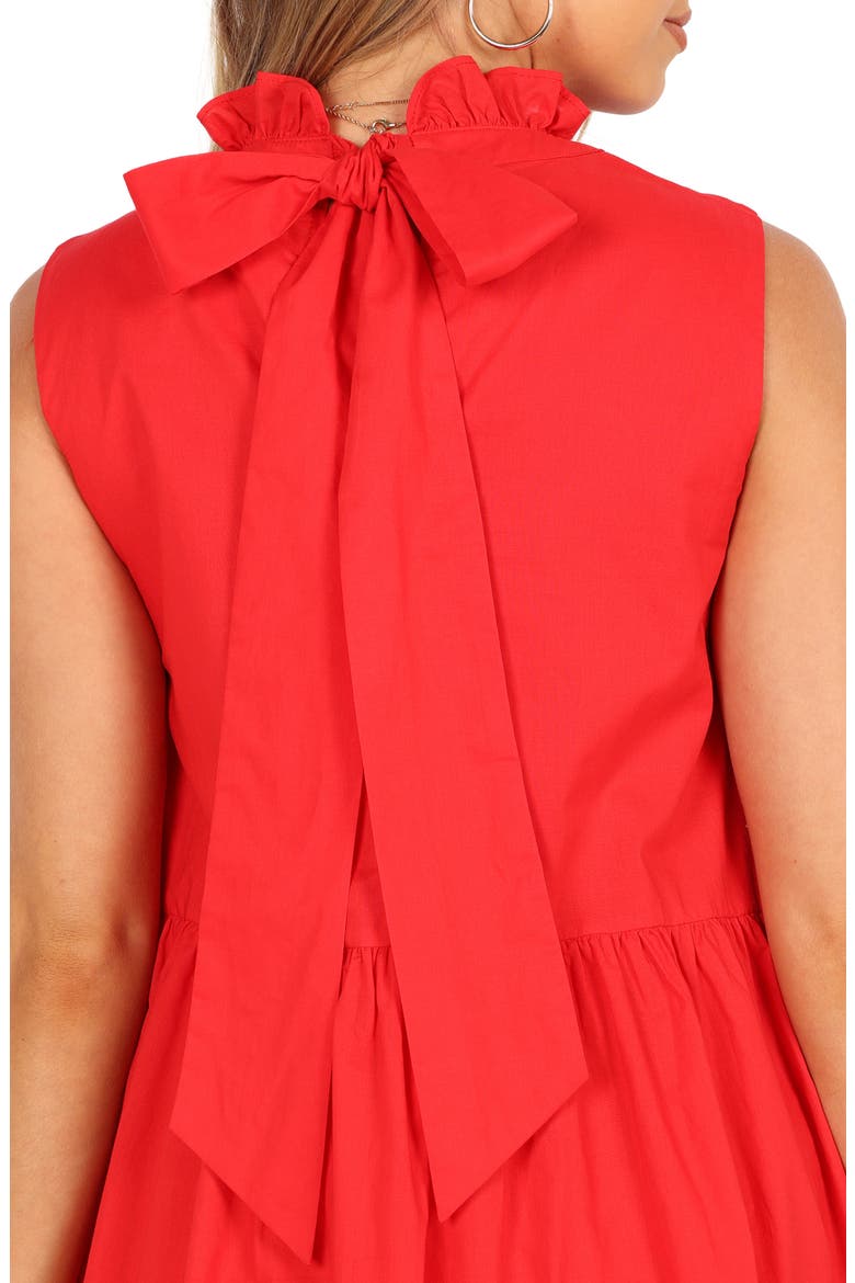 Bradshaw Colorblock Tiered Cotton Shift Dress, Alternate, color, RED/ PINK