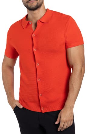XRAY Texture Short Sleeve Snap Front Shirt in RED · Top from Nordstrom Rack in a $198.15 outfit