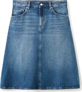 MANGO Denim Midi Skirt