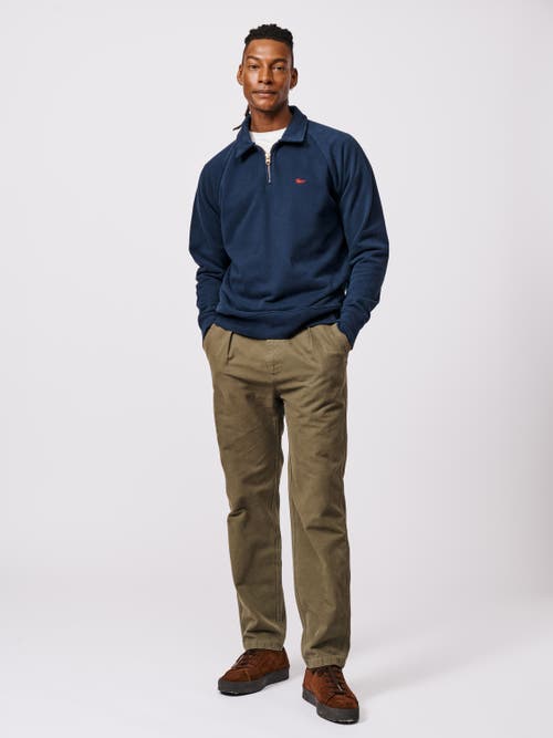 Aubin Dunster Zip Neck Sweatshirt In Blue