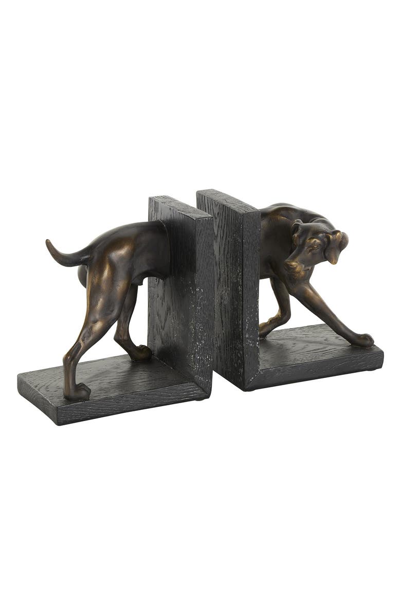 SONOMA SAGE HOME Greyhound Set of 2 Polystone Bookends, Alternate, color, Black