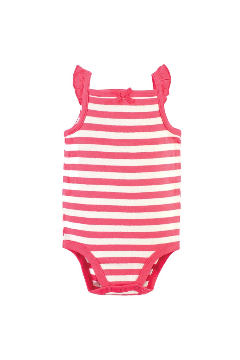 5Pk Organic Sleeveless Bodysuits, Alternate, color, Strawberries