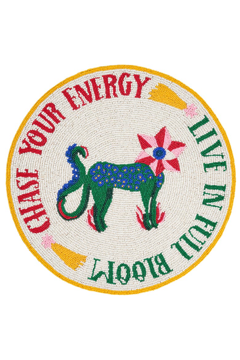 Dadri Beadded Placemat Energy 14 In, Main, color, White