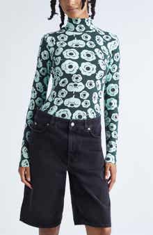 Marimekko Armas Tumma Floral Turtleneck Top