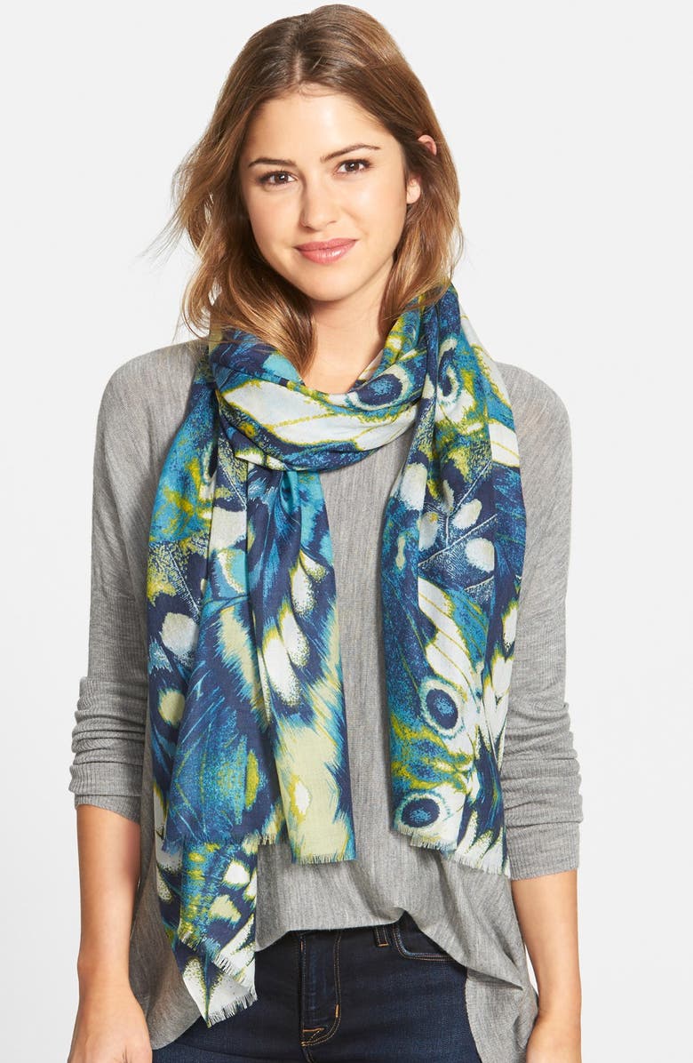 Nordstrom 'Papillon Luxe' Challis Scarf, Main, color, 