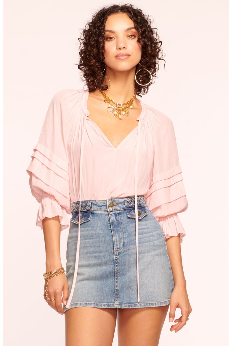 Stafford Denim Miniskirt, Alternate, color, LIGHT WASH