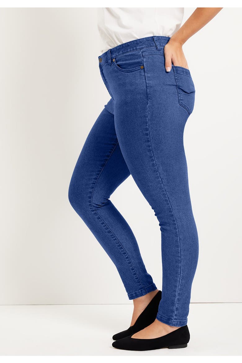Curvie Fit Skinny Jeans, Alternate, color, DARK BLUE