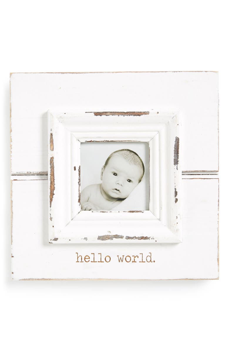Mud Pie Hello World Picture Frame, Main, color,