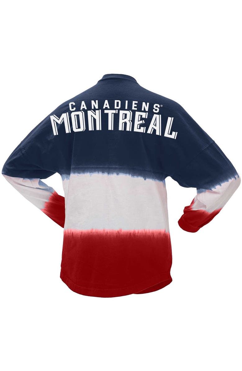 SPIRIT JERSEY Women's Fanatics Branded Navy/Red Montreal Canadiens Ombre Long Sleeve T-Shirt, Alternate, color, Navy