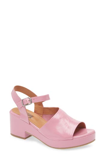 Miz Mooz Gaia Block Heel Sandal In Pink Patent