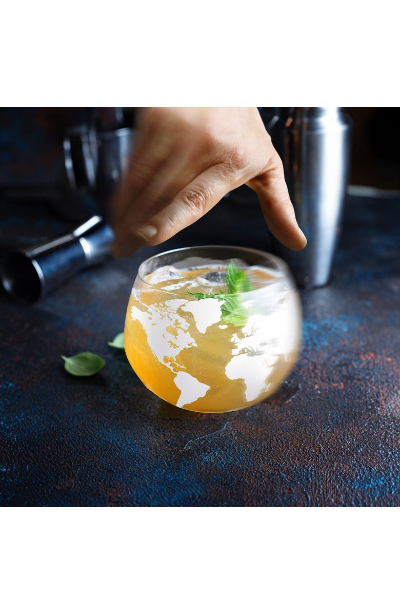 FINAL TOUCH Revolve Globe Glass - Set of 2, Alternate, color, Clear