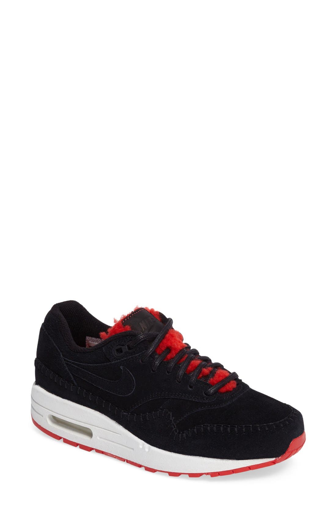 'Air Max 1 Vintage' Sneakers, Main, color, BLACK/ RED/ WHITE