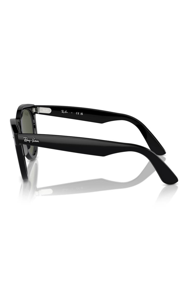 Wayfarer Way 54mm Oval Sunglasses, Alternate, color, BLACK
