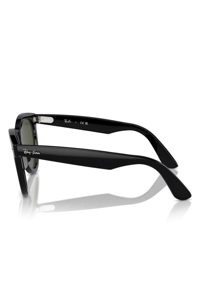 Ray-Ban Wayfarer Way 54mm Oval Sunglasses, Alternate, color, Black