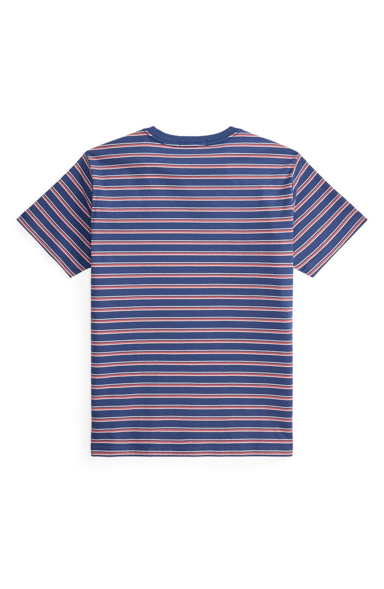 Polo Ralph Lauren Kids' Stripe Cotton T-Shirt, Alternate, color, Old Royal Multi
