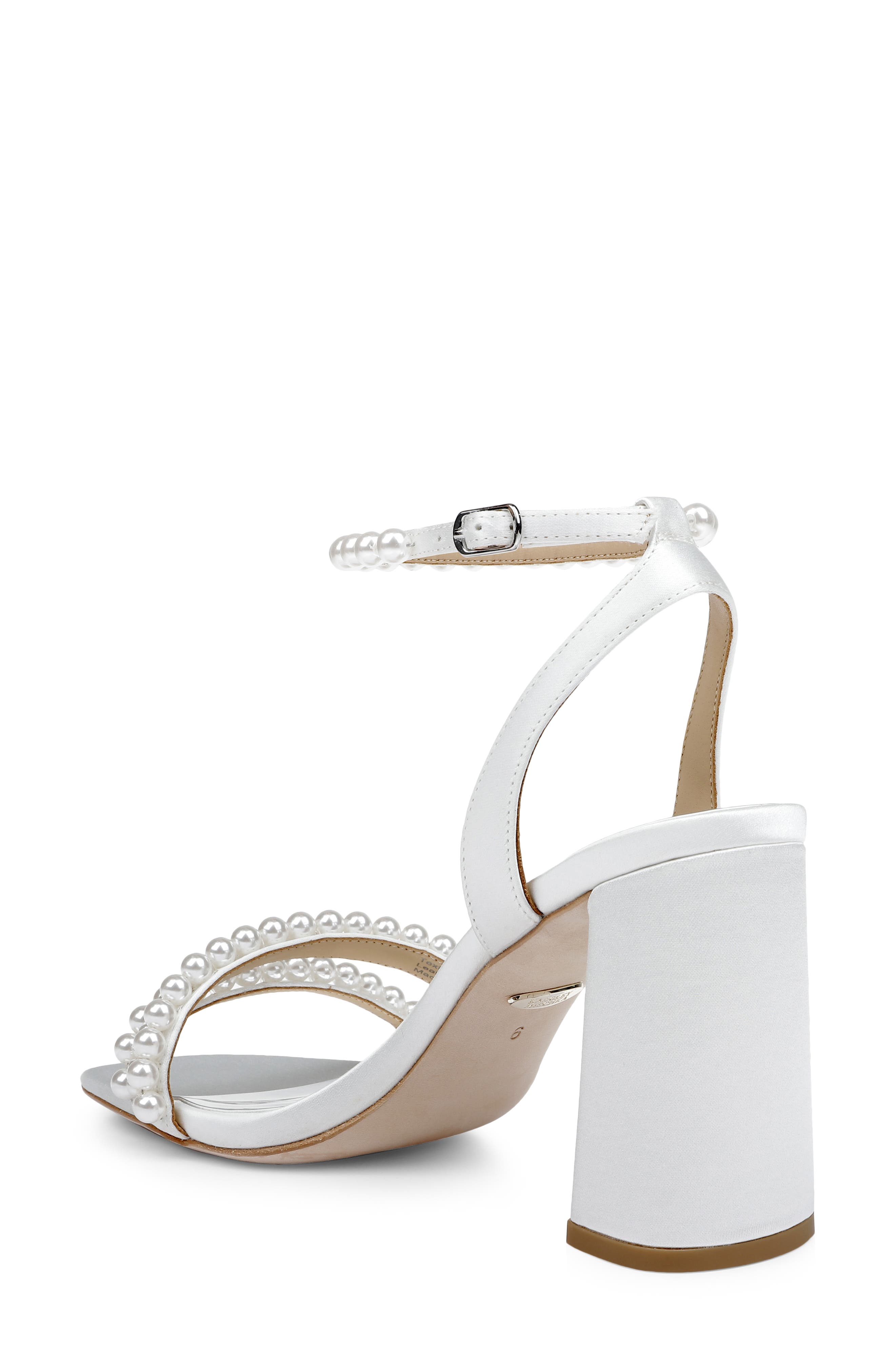 Badgley Mischka Collection Feisty Ankle Strap Sandal, Alternate, color, Soft White