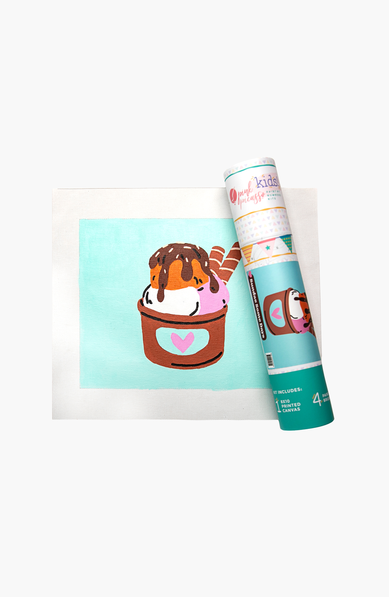 Pink Picasso Kits Ice Cream Sundae Paint by Numbers Kit, Main, color,