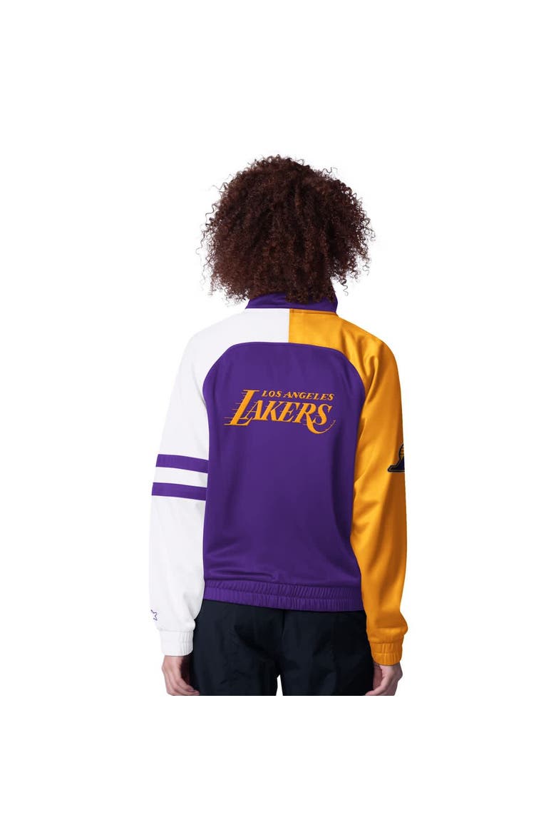 Women's Starter Purple Los Angeles Lakers Line Up Dolman Raglan Full-Zip Track Jacket, Alternate, color, Purple