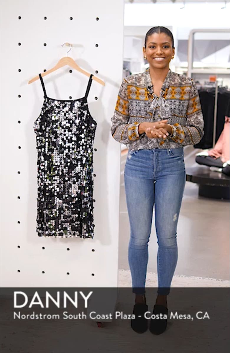Sequin Square Neck Dress, sales video thumbnail