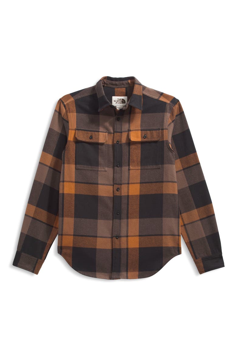 Arroyo Plaid Cotton Flannel Button-Up Shirt, Alternate, color, BURNT UMBER MACRO SMALL PLAID