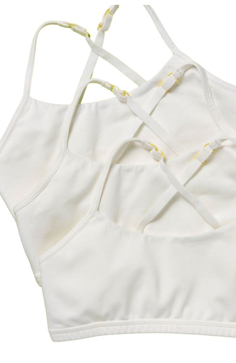 Yellowberry Ladybug Cotton Bra 3PK, Alternate, color, White Iceberg