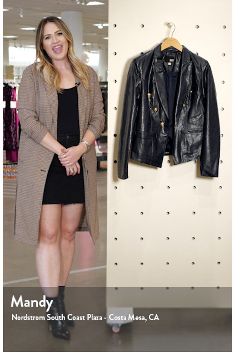 Ciana Faux Leather Blazer video