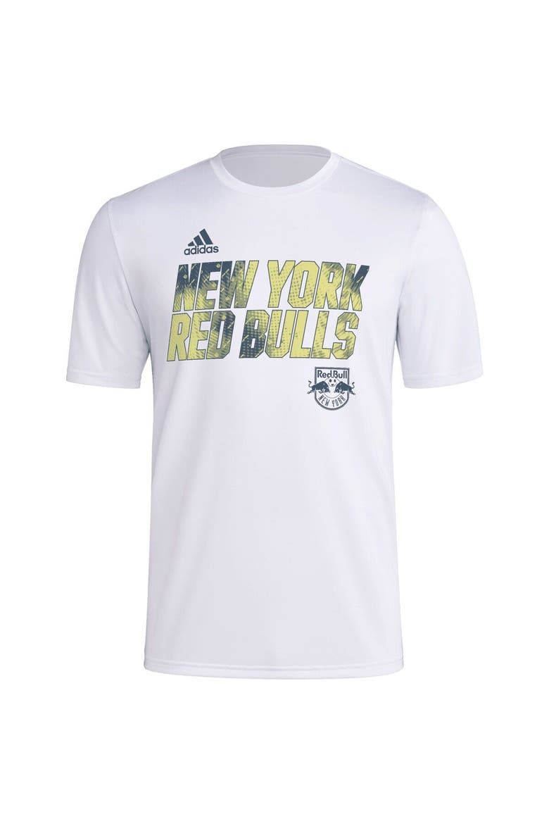 Men's adidas White New York Red Bulls Team Jersey Hook AEROREADY T-Shirt, Alternate, color, White