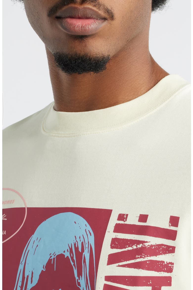 Runnin' Past Cotton Jersey Graphic T-Shirt, Alternate, color, OFF WHITE