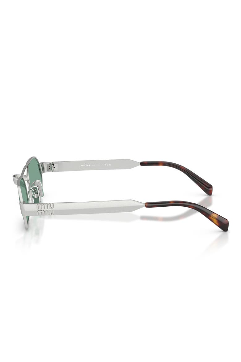 52mm Oval Sunglasses, Alternate, color, ANCIENT SILVER / BLUISH GRAY