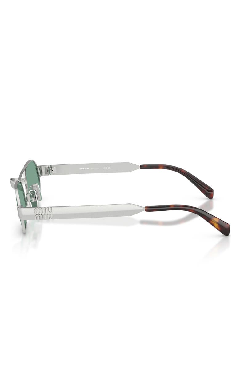 Miu Miu 52mm Oval Sunglasses, Alternate, color, Ancient Silver / Bluish Gray