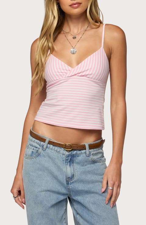 Emilea Stripe Stretch Cotton Camisole