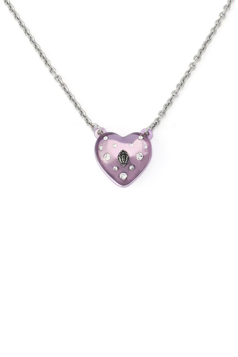 Resin Heart Pendant Necklace, Alternate, color, PURPLE