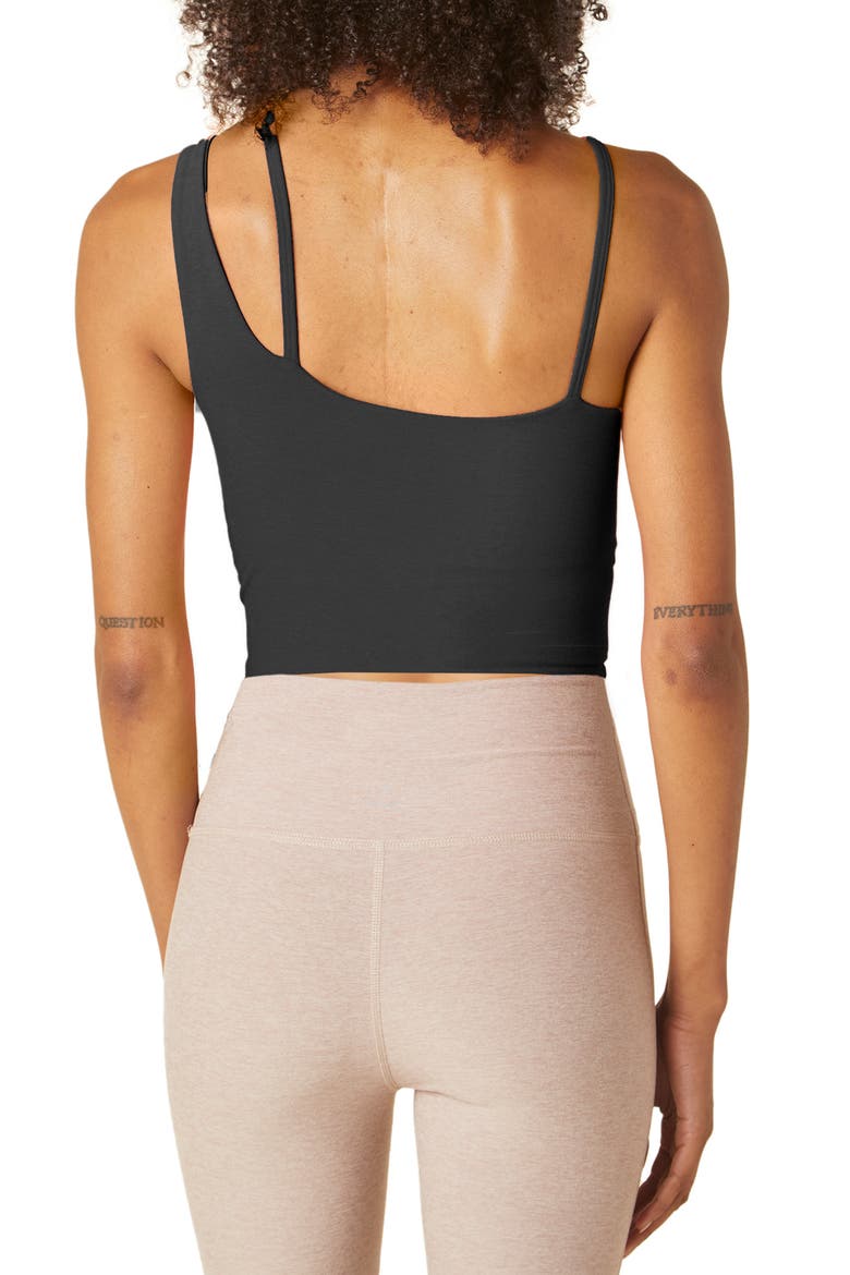 Shapeshift Asymmetric Crop Tank, Alternate, color, DARKEST NIGHT