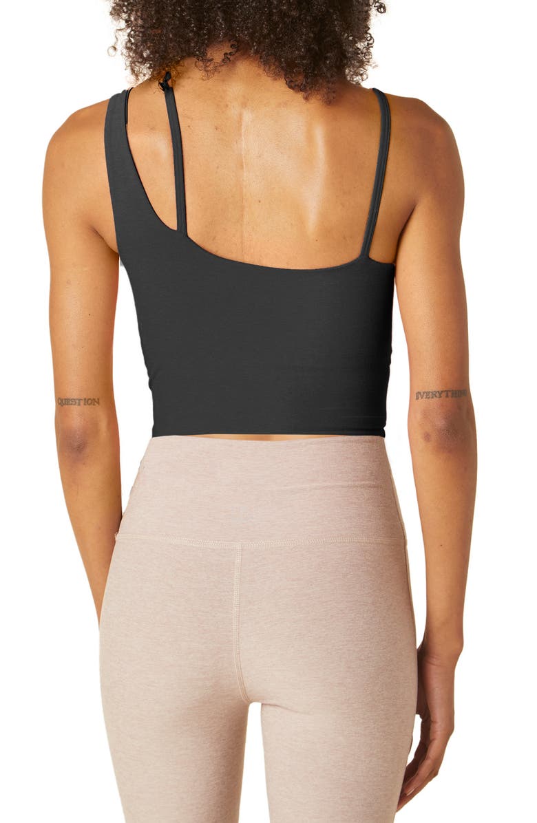 Beyond Yoga Shapeshift Asymmetric Crop Tank, Alternate, color, Darkest Night