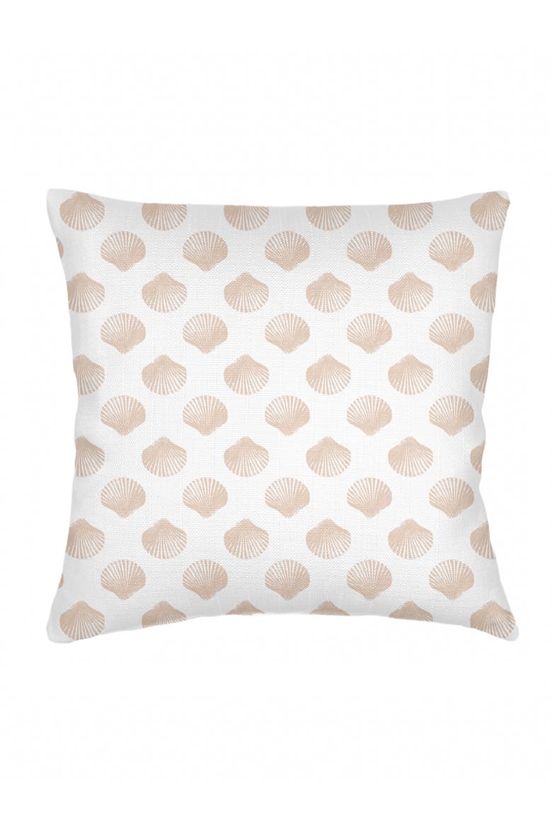 Retro Shell Linen Euro Pillow Cover Only, Main, color, Beige