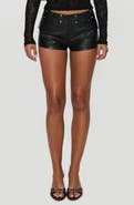 Princess Polly Born to Ride Faux Leather Shorts