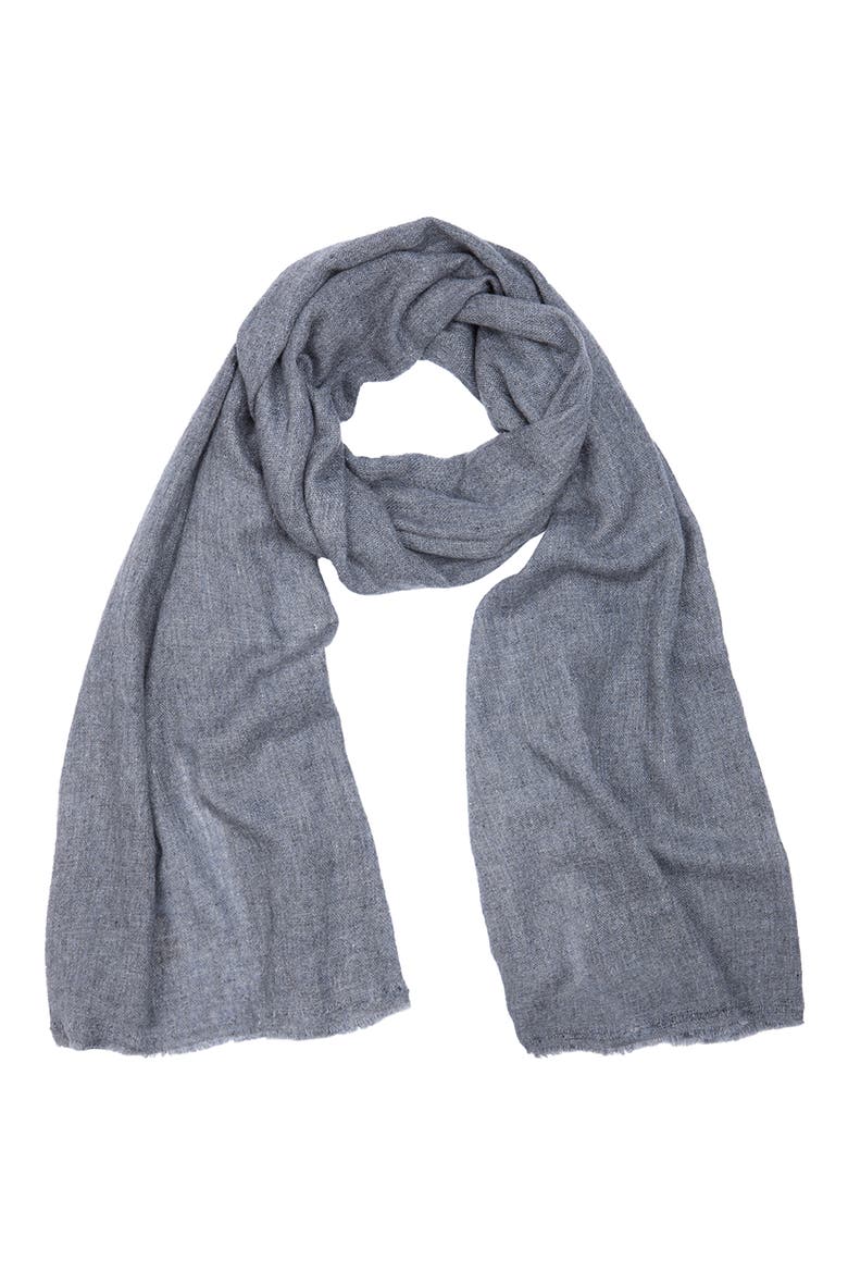 Wool Blend Fringe Scarf, Main, color, LIGHT CHARCOAL