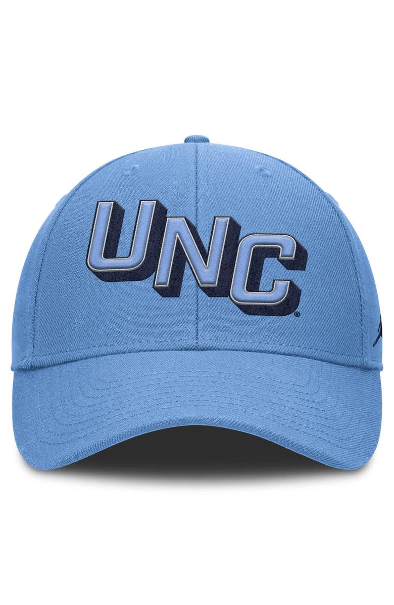 Jordan Brand Men's Jordan Brand Carolina Blue North Carolina Tar Heels Slanted Primetime Rise Performance Adjustable Hat, Alternate, color, Light Blue