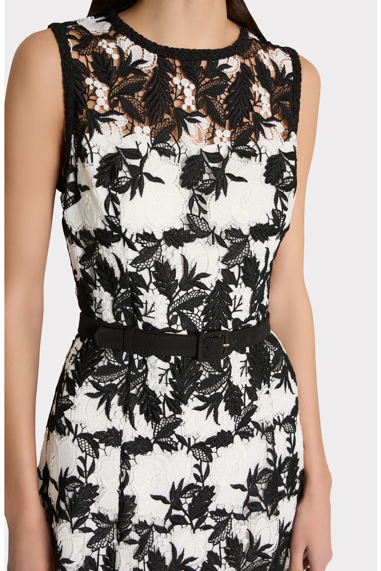 Paloma Two Tone Lace Sleeveless Maxi Dress, Alternate, color, BLACK/ WHITE