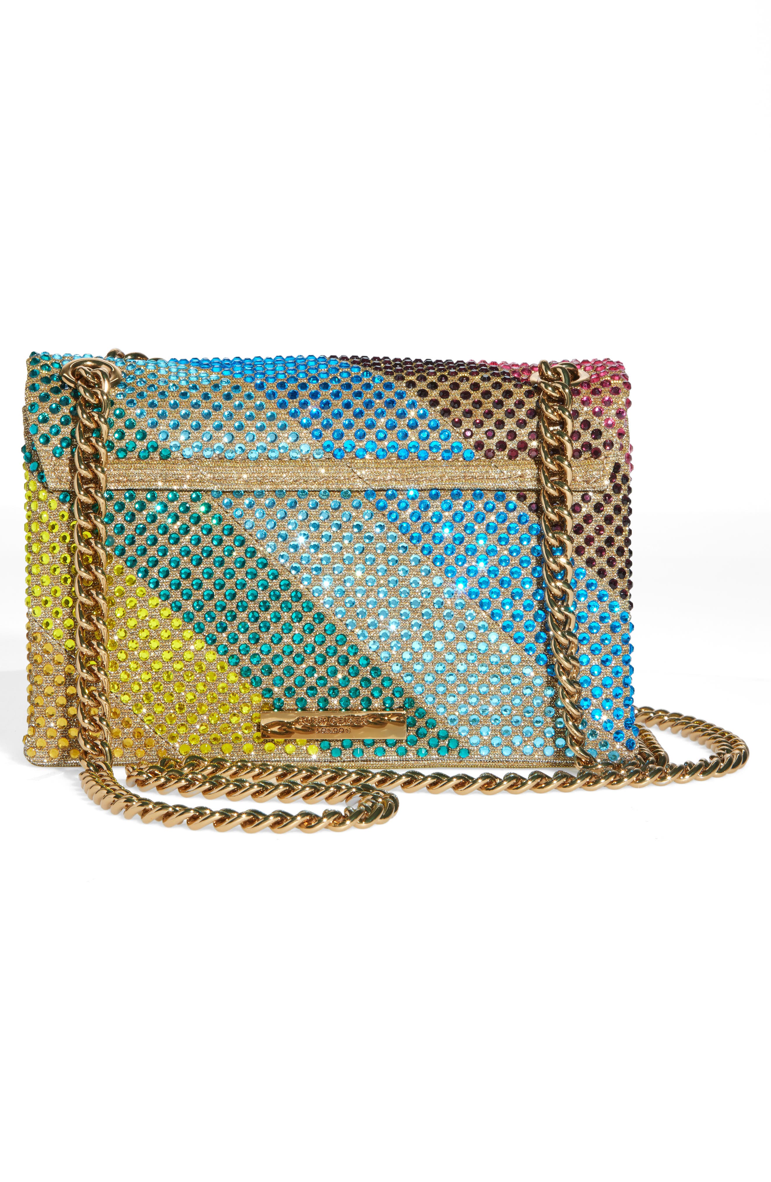 Mini Kensington Rhinestone Shoulder Bag, Alternate, color, METALLIC MULTI