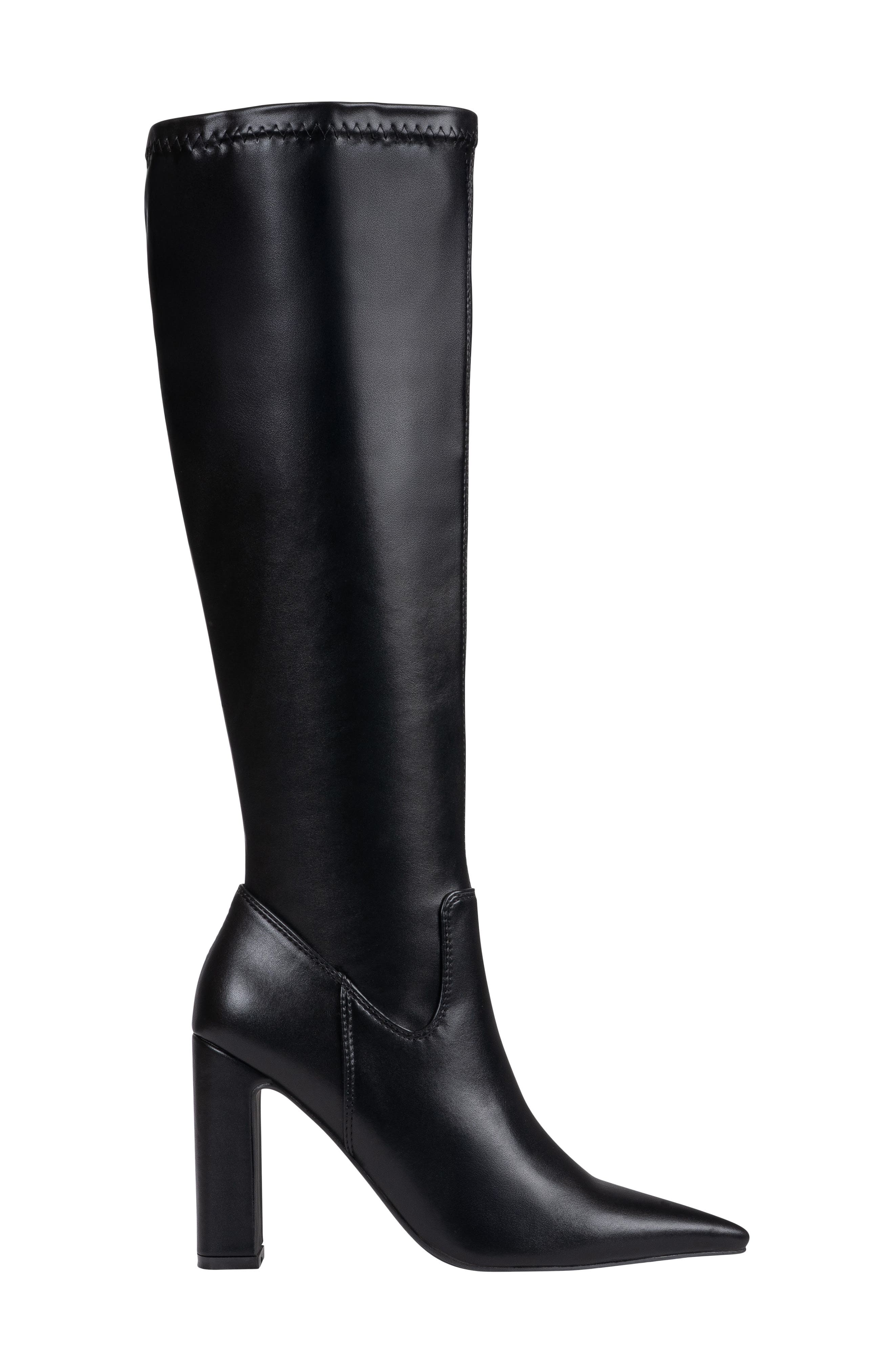 Abigail Faux Leather Knee High Boot, Alternate, color, BLACK