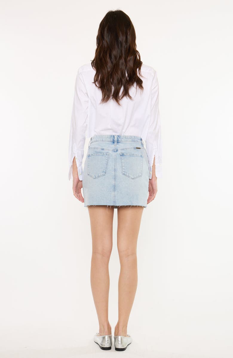 KanCan Izra Mid Rise Skirt, Alternate, color, Light Wash