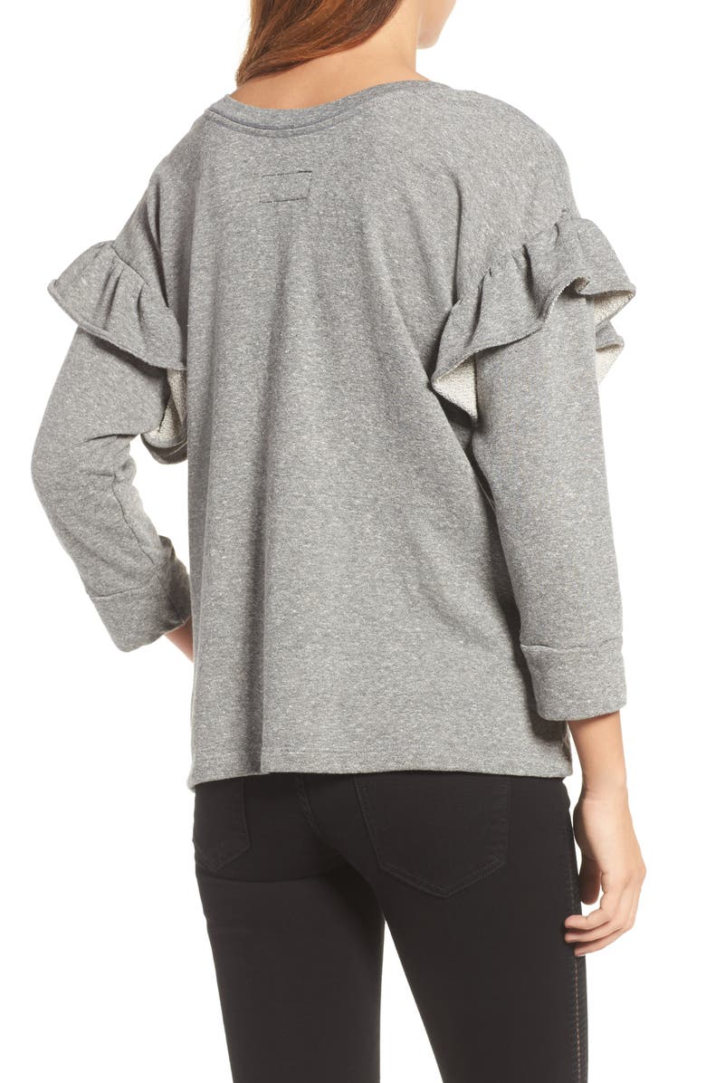Current/Elliott The Ruffle Sweatshirt, Alternate, color, 