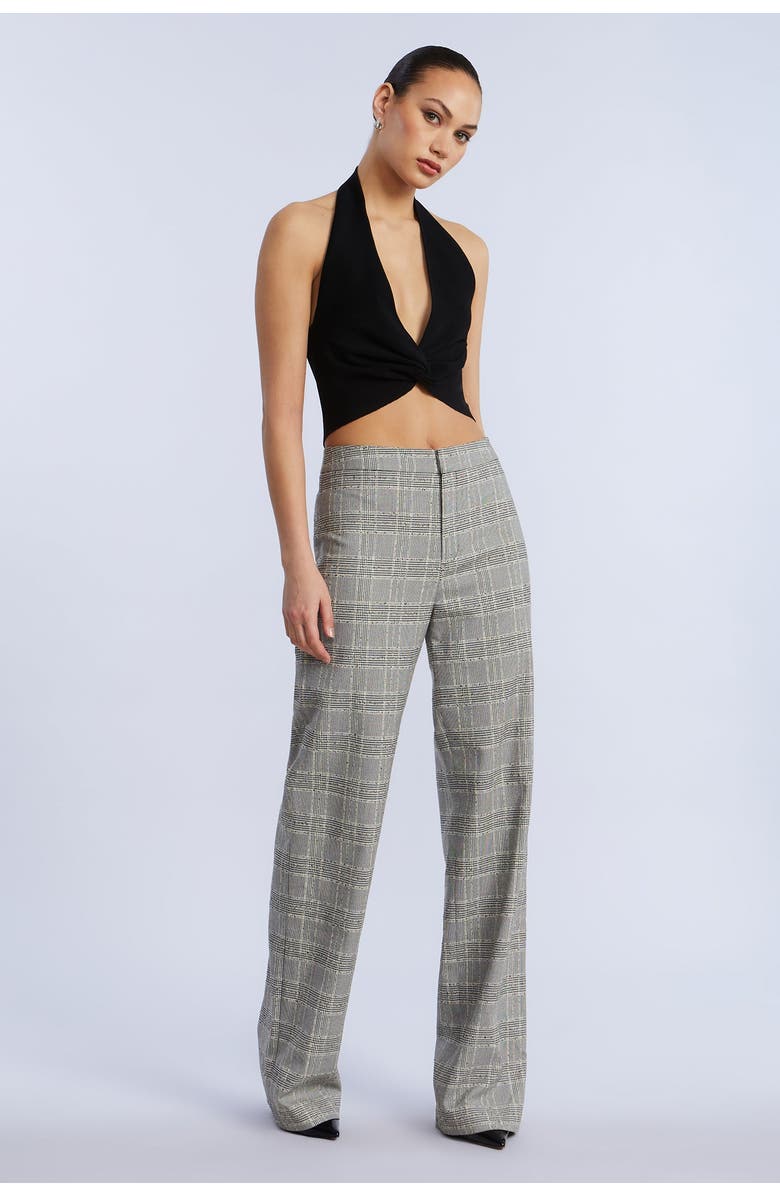 BCBGMAXAZRIA Glen Plaid Pant, Alternate, color, Black/White
