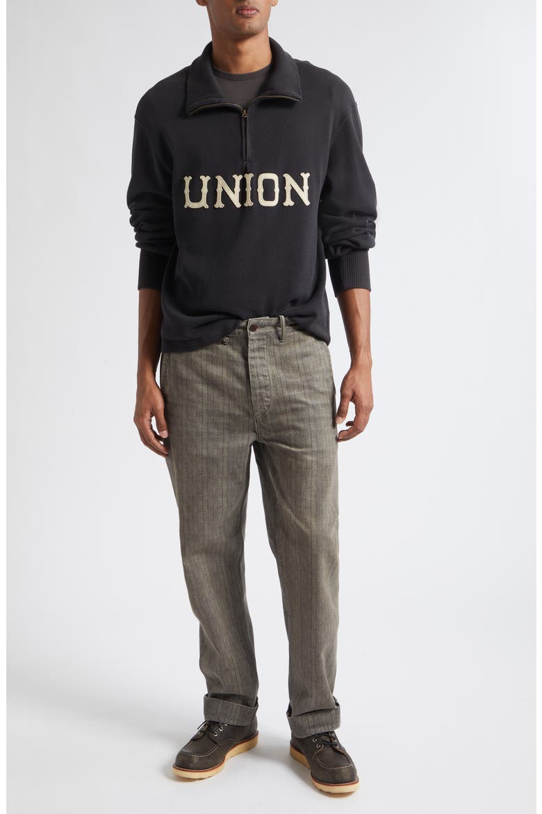 Finn Cotton Jersey Half Zip Pullover, Alternate, color, NAVY/ MULTI