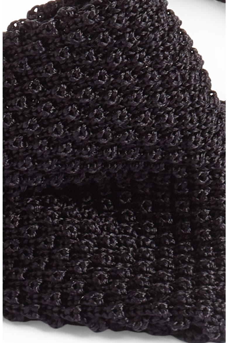 Ingleside Silk Knit Bow Tie, Alternate, color, BLACK
