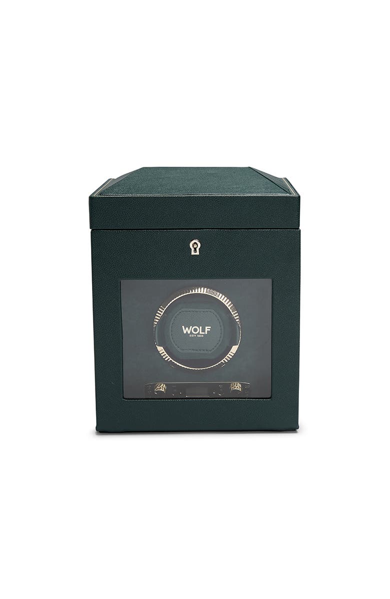 WOLF British Racing Single Watch Winder with Storage, Alternate, color, Green