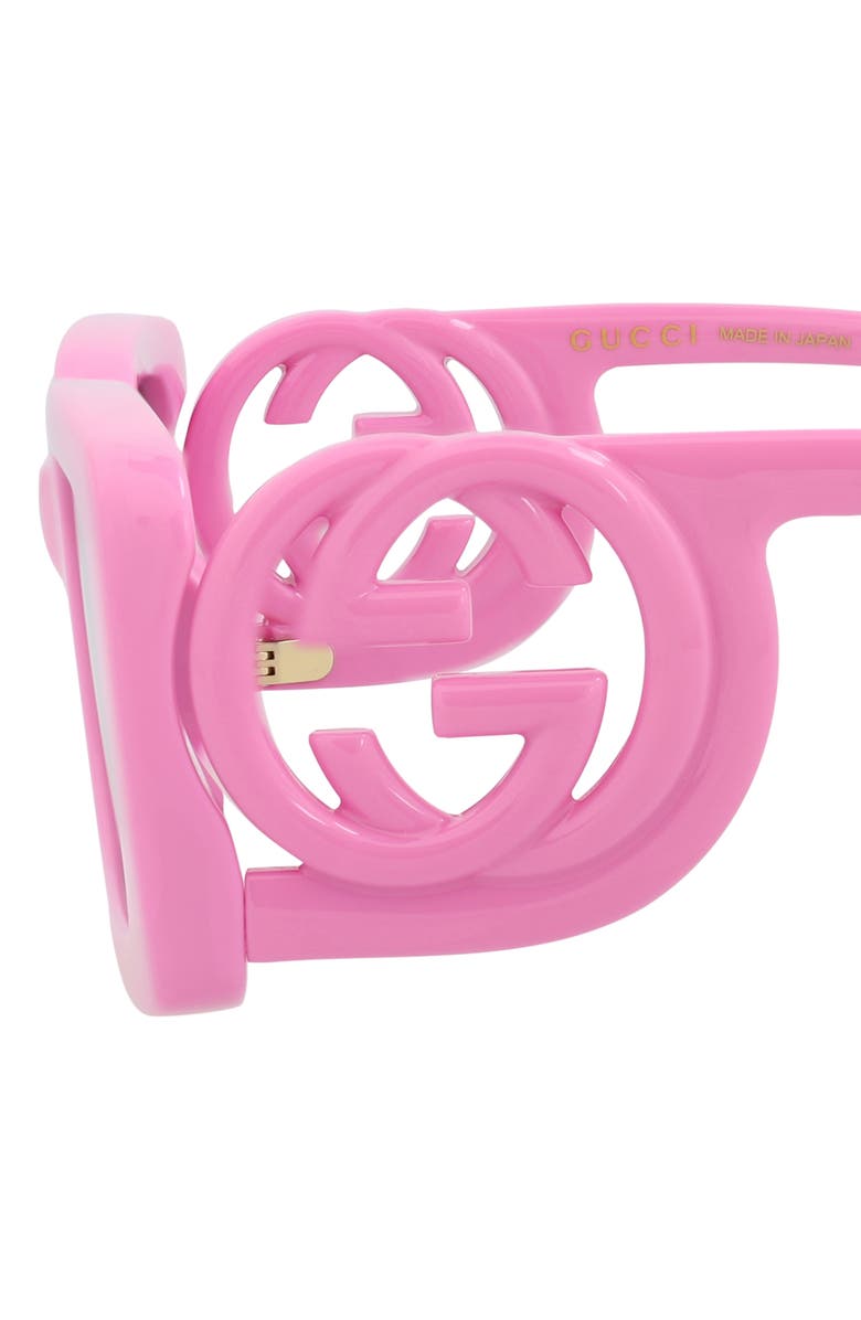 Gucci 54mm Square Sunglasses, Alternate, color, Pink Pink Grey